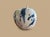 Asian Porcelain Apple Sculpture Blue + White Jingdezhen Studio Pottery "Ping Peace & Harmony" With Internal Rattle Signed For Sale - Image 3 of 9