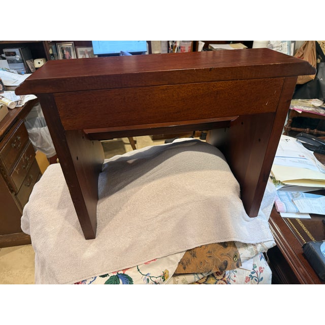 Brown Georgian Style Bed Step Mahogany Finish For Sale - Image 8 of 12