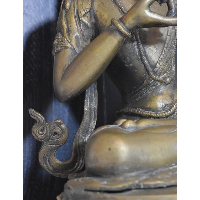 16.75" Tibetan Vajrasattva Bronze Buddha Statuary For Sale - Image 15 of 18