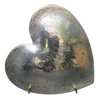 Vintage Valentine's Heart Shape Jewel Case For Sale