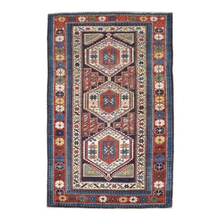 19th Century Antique Zabihi Collection Shirvan Rug For Sale