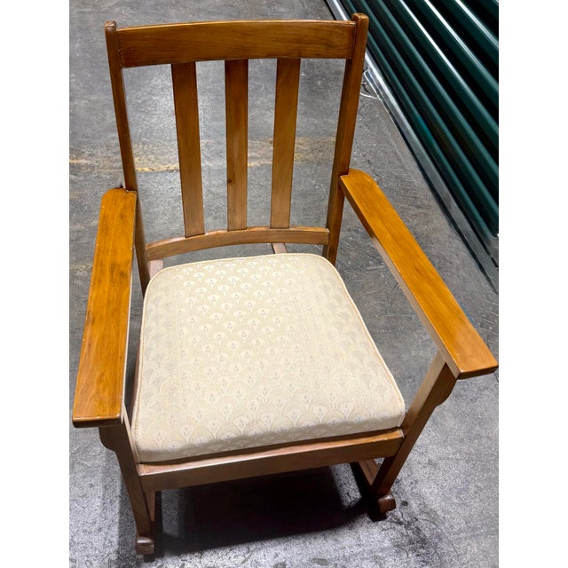 Late 19th Century Arts & Crafts Rocking Chair and Spindle-Back Armchair For Sale - Image 12 of 12