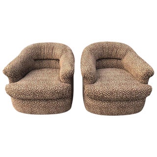 Vintage New Animal Print Accent Chairs Chairish