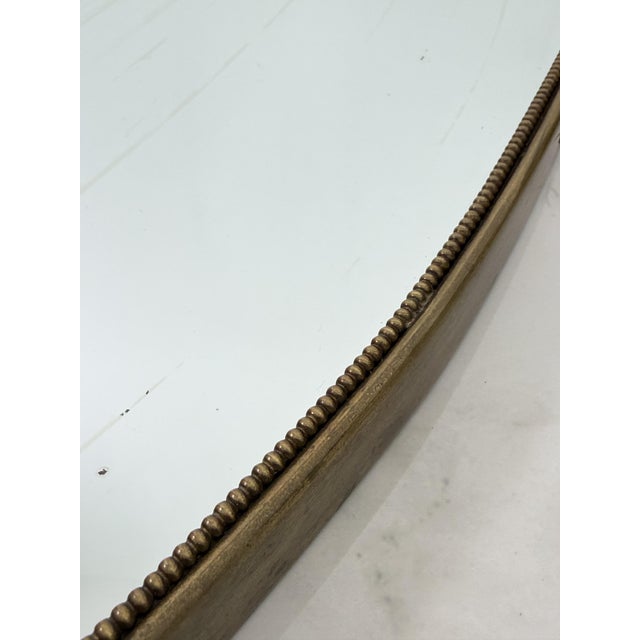 Gold Oval Wall Mirror with Brass Edge in the style of Gio Ponti, 1950s For Sale - Image 8 of 12