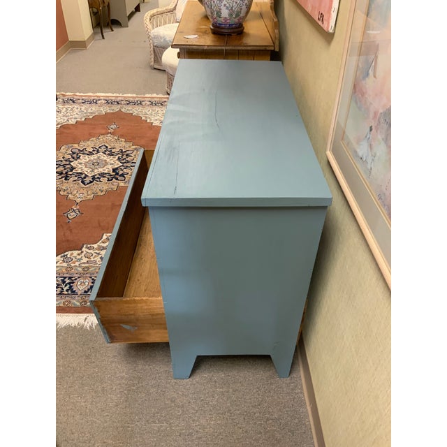 19th Century Blue Country Americana Blanket Chest For Sale - Image 12 of 12