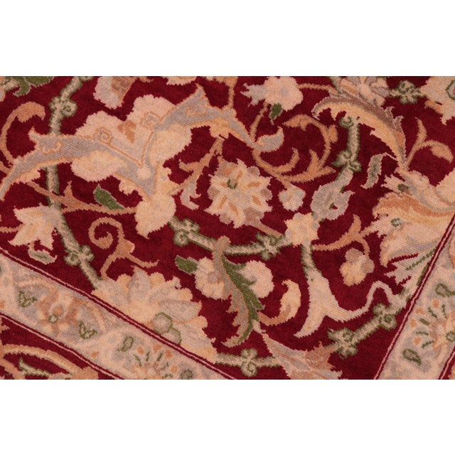 Elegant Kashan Pak-Persian Red/Gold Wool Rug - 8'1'' X 10'1'' For Sale In New York - Image 6 of 9