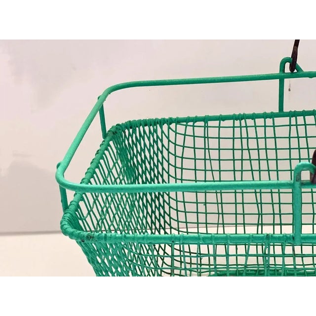 Vintage Industrial Wire Mesh Basket, 1960s For Sale - Image 5 of 8