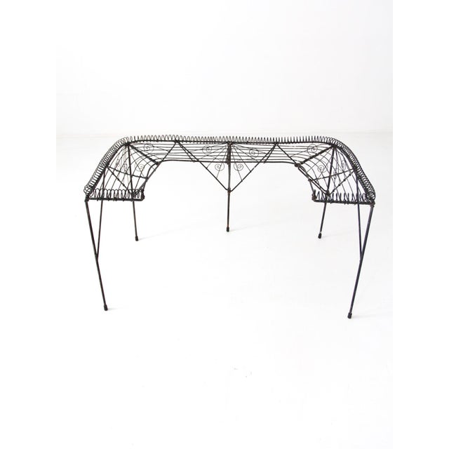Late 19th Century Antique Victorian Black Wire Plant Stand For Sale - Image 5 of 10
