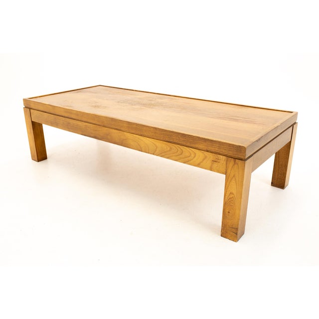 Mid Century Oak Coffee Table | Chairish