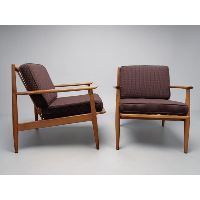 1960s Mid Century Modern Viko Baumritter Danish Style Lounge Chairs W/ 3 Cushion Sets For Sale - Image 5 of 10