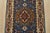 Heriz Runner 2’8” X 7’11” Blue Wool Tribal Hand-Knotted Oriental Rug For Sale - Image 4 of 12