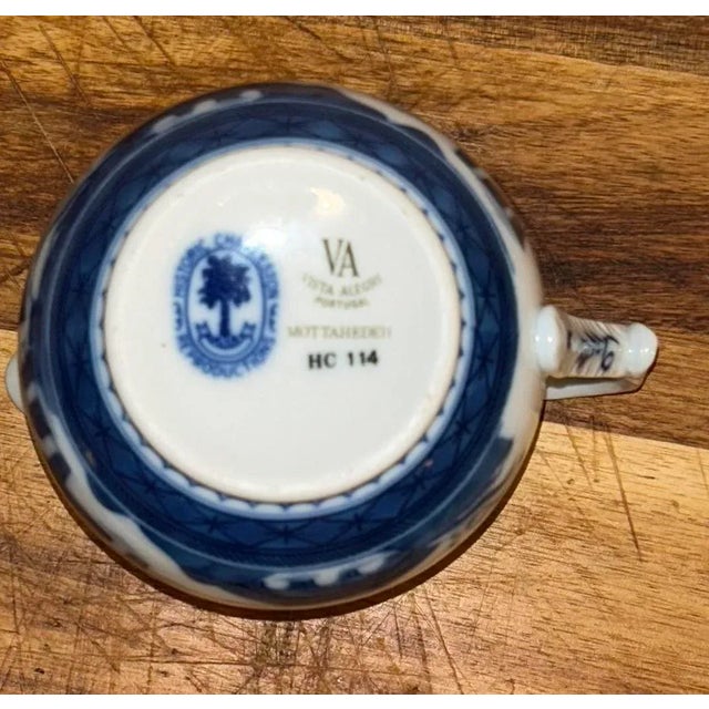 Vista Alegre Blue Willow Transferware Vista Alegre Small Creamer Pitcher For Sale - Image 4 of 7