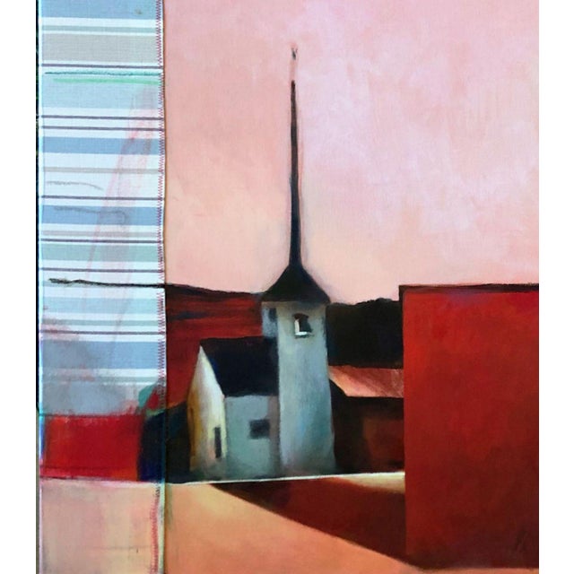 Contemporary Agnese Kurzemniece, Girl from Sarkandaugava, Acrylic on Linen Canvas, 2023 For Sale - Image 3 of 4