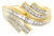 Baguette Diamond Statement Ring 1.00cttw 14K Yellow Gold, Size 9.5 For Sale