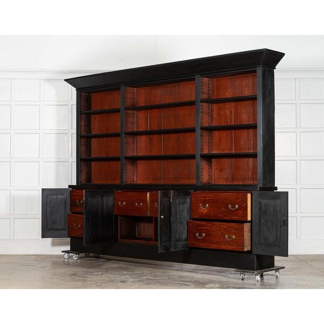 English Ebonised Mahogany Library Bookcase, 1890 For Sale - Image 6 of 18