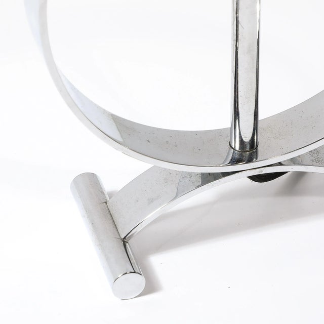 Chrome Art Deco Open Form Machine Age Table Lamp in Chrome For Sale - Image 8 of 12