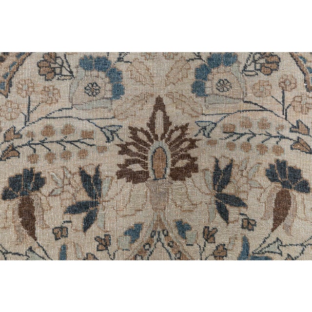 Persian Antique Persian Tabriz Botanic Design Handmade Wool Carpet For Sale - Image 3 of 10