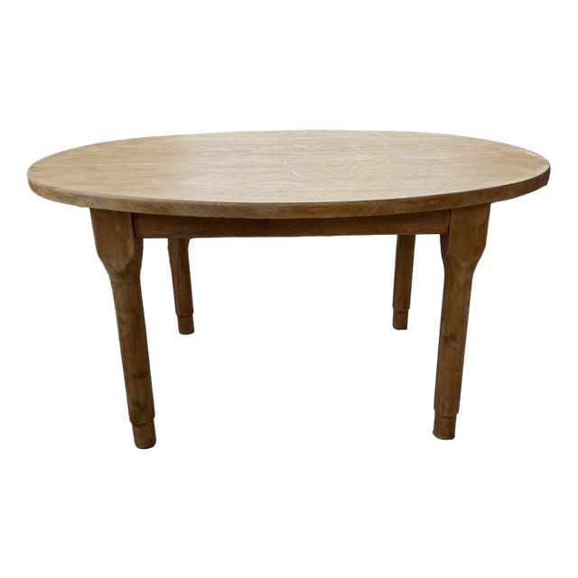 Oval Oak Farmhouse Table, 1960s For Sale
