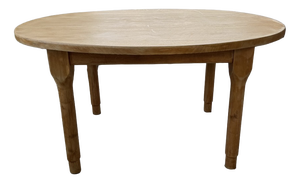 Oval Oak Farmhouse Table, 1960s