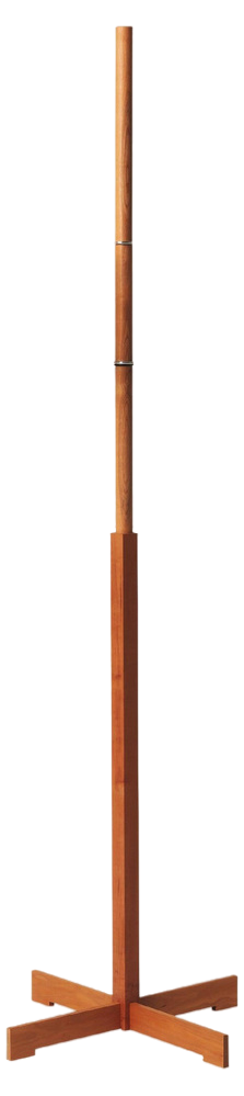 White and Cherry Wood TMM Floor Lamp by Miguel Milá