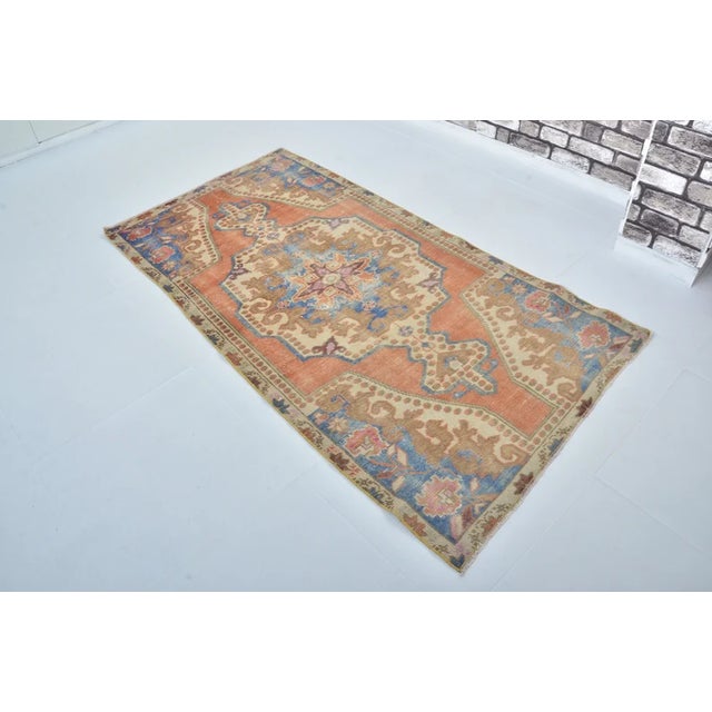 Textile Oushak Floor Wool Area Carpet For Sale - Image 7 of 10