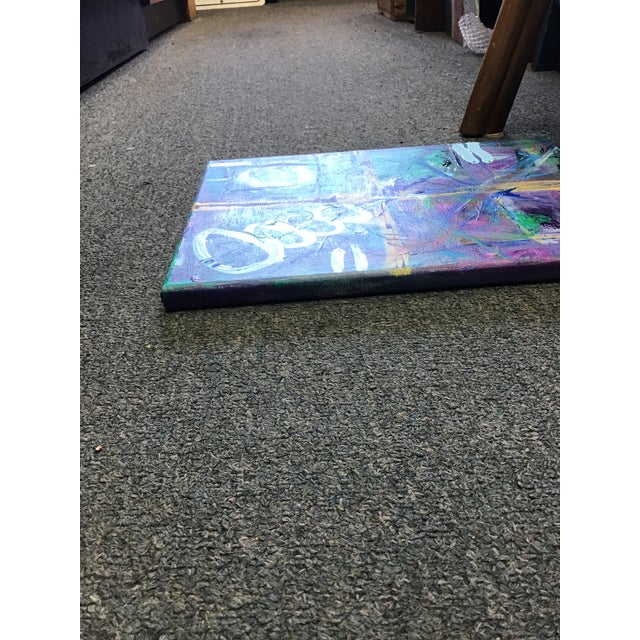 Mixed Media on 14” by .58" by 11” Stretched Canvas. Artist signed on the back side with S. Stilgenbauer (CA Artist Stephen...