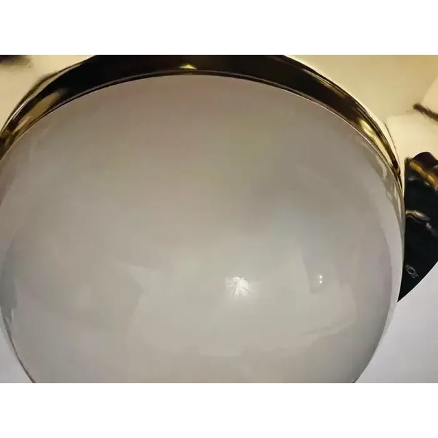 Nautical Azucena 1960 Luigi Caccia Dominioni Italian Mid Century Flush Lamp For Sale - Image 9 of 12