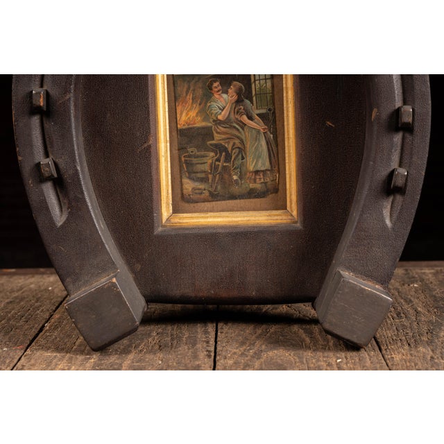 Mid 20th Century Folk Art Horseshoe Blacksmith Romance Wall Art For Sale In Chicago - Image 6 of 7
