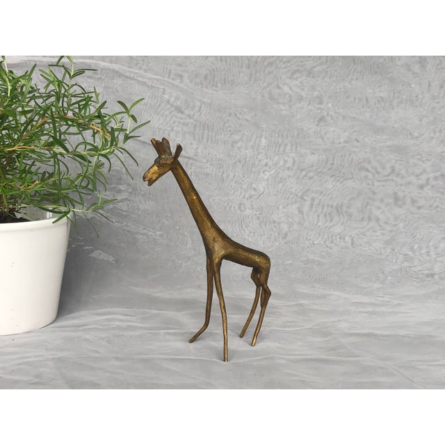 Vintage African Bronze Giraffe Sculpture Chairish