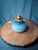 Late 19th Century Rare Antique Blue Satin Glass Oil Kerosene Finger Lamp Hand-Blown Uv Reactive For Sale - Image 5 of 18