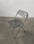 Brown Mid-Century Transparent Folding Chair For Sale - Image 8 of 10
