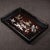 Late 20th Century Late 20th Century Dark Wood Tea Tray With Mother-of-Pearl Bird and Floral Inlay For Sale - Image 5 of 10