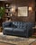 Animal Skin Tuxedo Leather Love Seat - Slate For Sale - Image 7 of 7