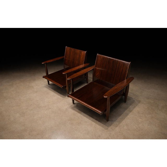 Pair of Armchairs in Brazilian Rosewood & Bouclé by Liceu de Artes, 1960s – Lot 218 For Sale - Image 10 of 13