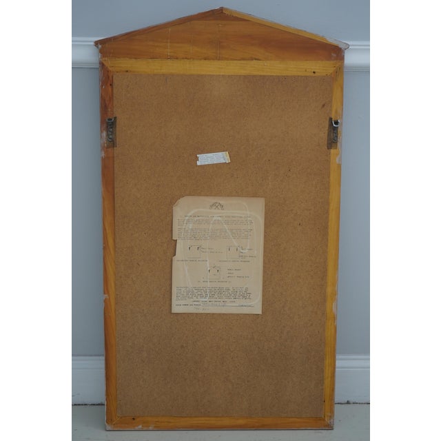 Carvers Guild Paint Decorated Hanging Wall Mirror For Sale - Image 9 of 10
