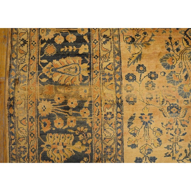 1920s 1920s Antique Sarouk Mohajeran Large Oversized Big Rug Wool Coral For Sale - Image 5 of 15