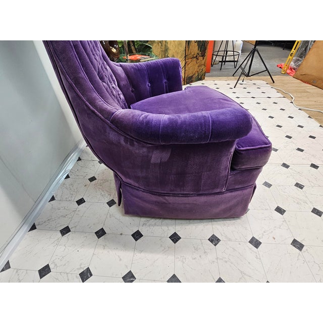 Mid 20th Century Hollywood Regency High Back Chair For Sale - Image 5 of 10