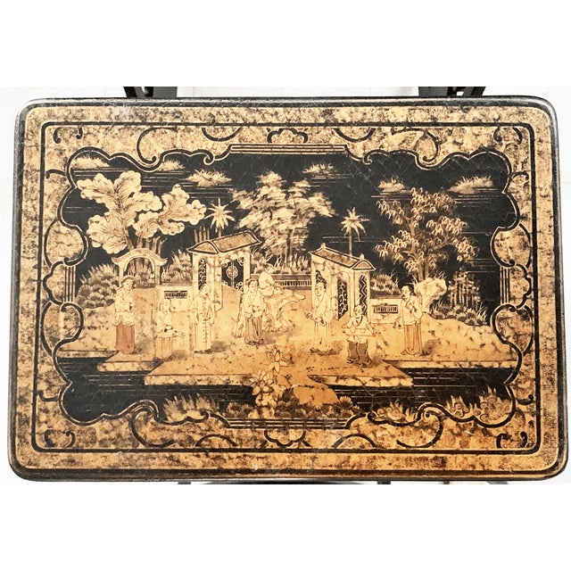 Vintage Hickory Chair Attributed Chinoiserie Nesting Tables – Set of 4 For Sale In Miami - Image 6 of 8
