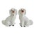Antique 19th C White Staffordshire Spaniel Mantel Dogs - A Pair For Sale