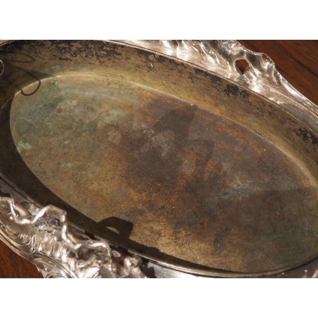 Circa 1900 Silvered Bronze Table Jardiniere From France For Sale - Image 9 of 13