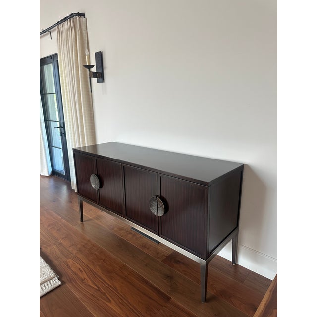 Contemporary Bernhardt Jet Set Sideboard in Caviar For Sale - Image 3 of 16