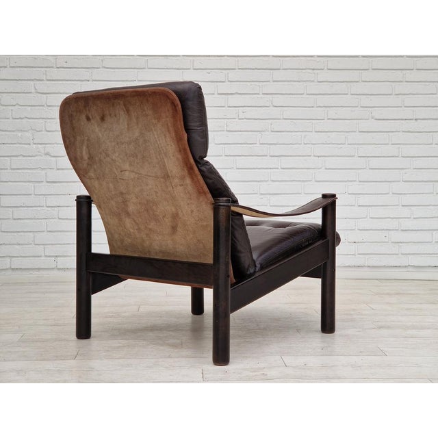 Brown Danish Armchair by Ebbe Gehl & Søren Nissen, 1970s For Sale - Image 8 of 17