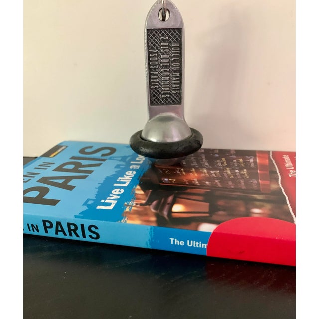 French Provincial Antique French Hotel Key & Key Fob - Hotel Paris France Home Decor For Sale - Image 3 of 8