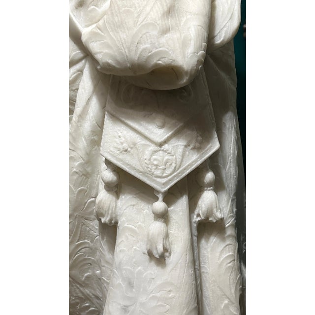 Ferdinando Vichi Italian White Marble Sculpture of a Female For Sale - Image 10 of 10