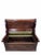 Wood Vintage Colonial Revival Mahogany Storage Bench With Olive Green Seat For Sale - Image 7 of 9