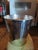Vintage 90s Chrome Plated Fluted Metal Trash Bin Wastebasket For Sale - Image 4 of 6