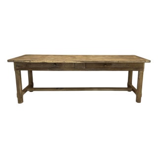 French Burgundy Region Refectory Farmhouse Dining Table, 1940s For Sale