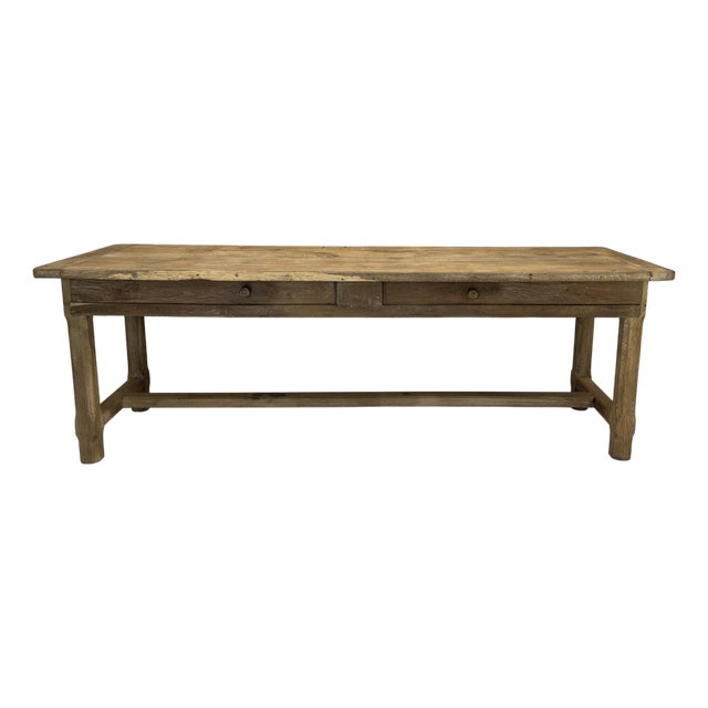 French Burgundy Region Refectory Farmhouse Dining Table, 1940s For Sale