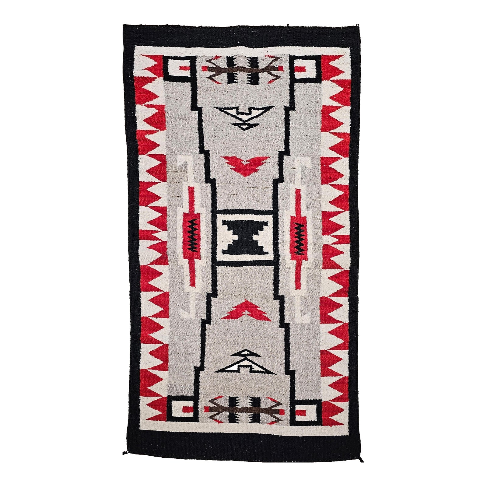 Mid 20th Century Navajo Style Storm Rug | Chairish