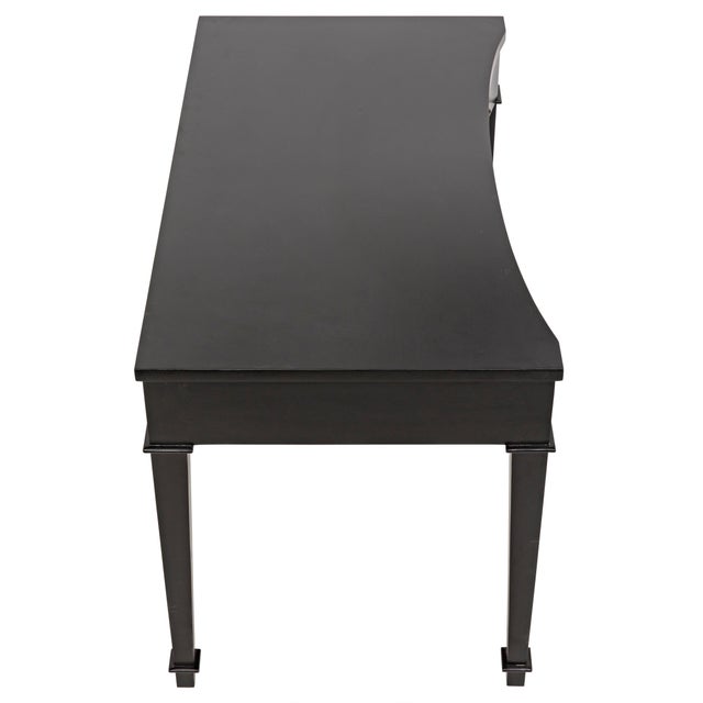 Wood NOIR Curba Desk, Hand Rubbed Black For Sale - Image 7 of 12